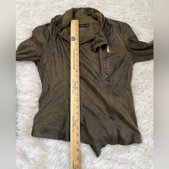 Zara | Drape Faux Suede Moto Jacket - Picture 10 of 10